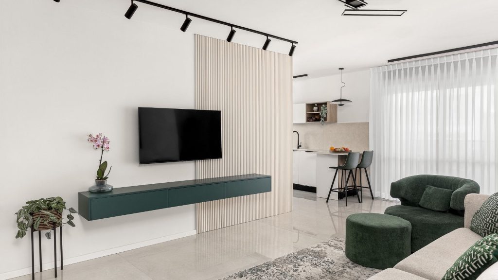 Newly finished drywall in a modern home, reflecting quality workmanship.