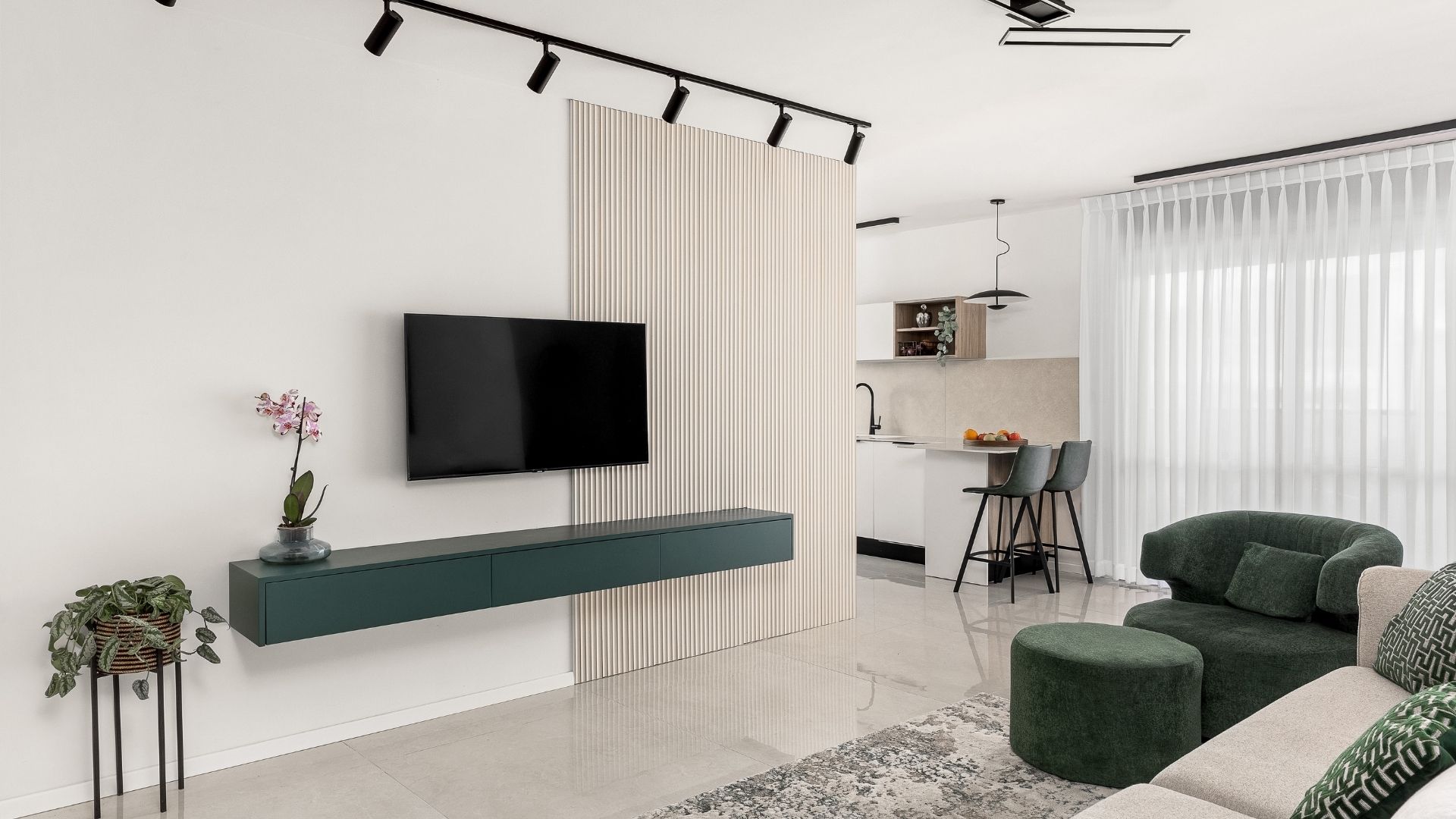 Newly finished drywall in a modern home, reflecting quality workmanship.